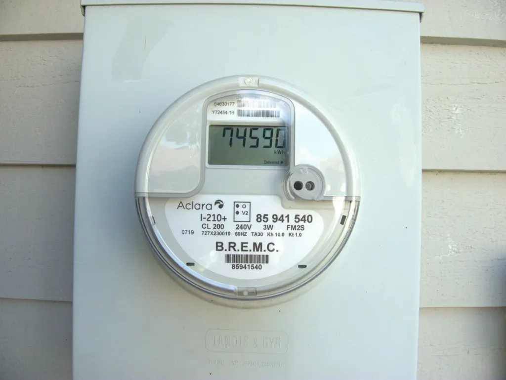 A residential electric meter